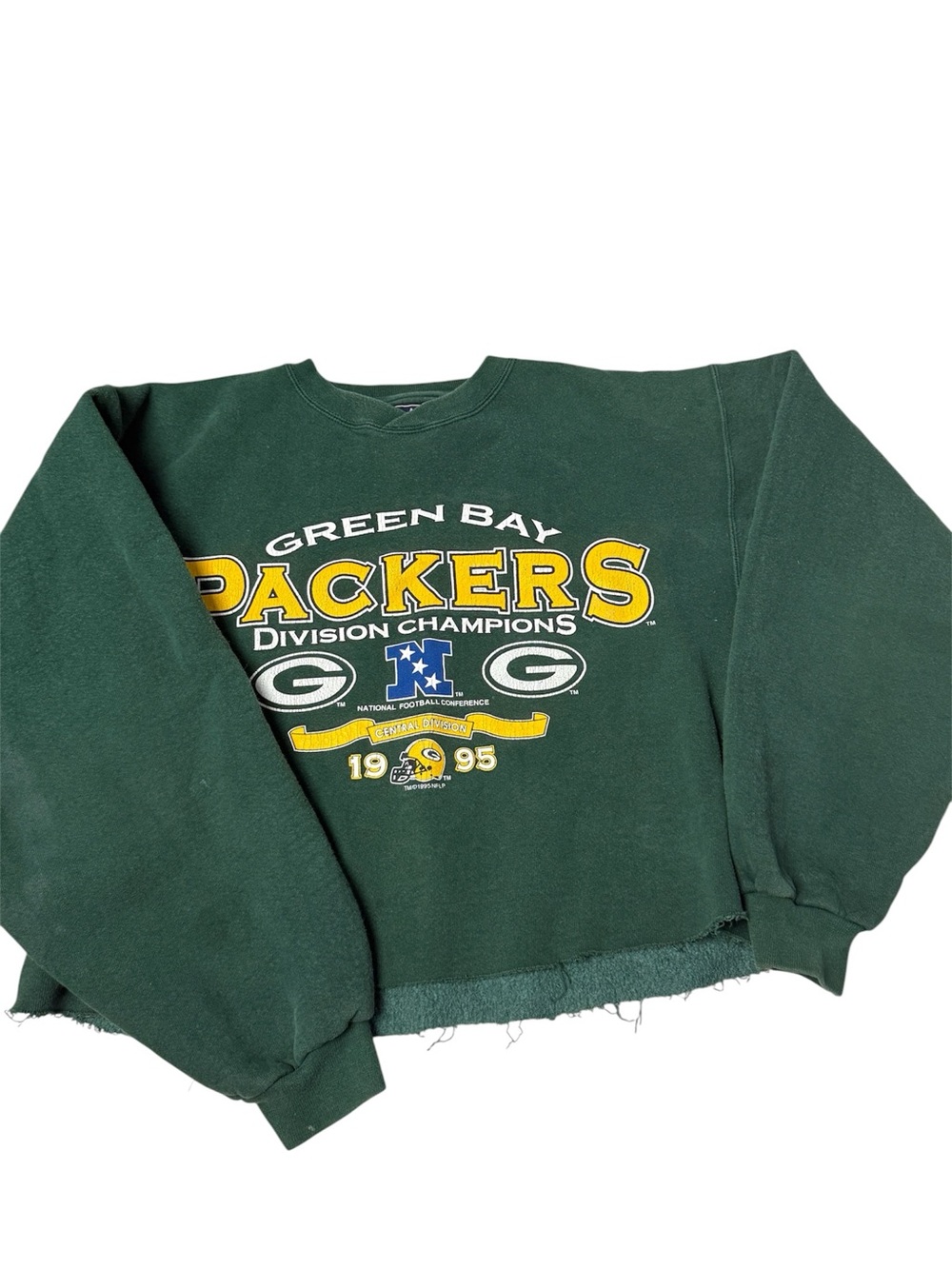 Vintage Green Bay Packers crewneck sweatshirt cropped 1995